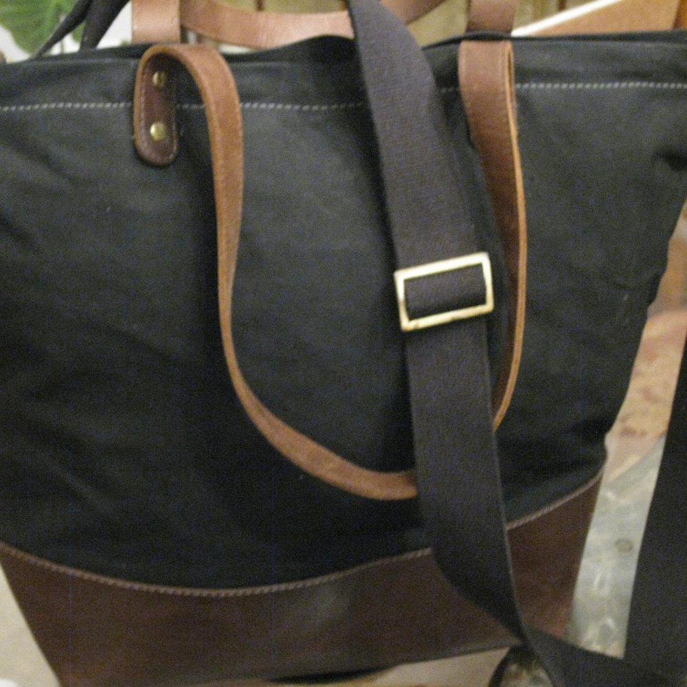 KIKO Leather and Canvas Boyfriend Tote